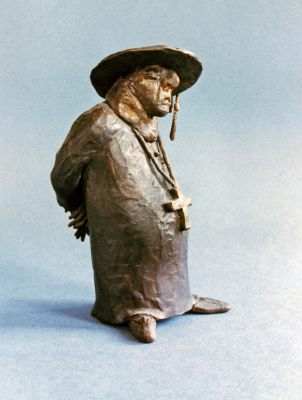 vergeistigter Geistlicher (Bronze, h 16 cm 1990)