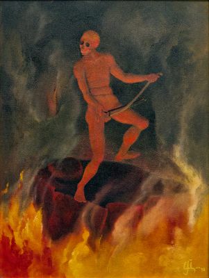 Wiener Nachtstück (Öl auf Leinwand, 30 x 40 cm 1990-98)