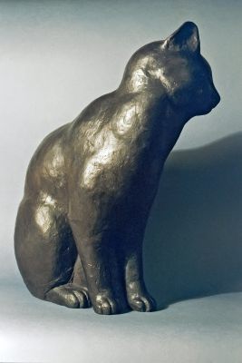 Katze (Bronze, h 28 cm, 1996)