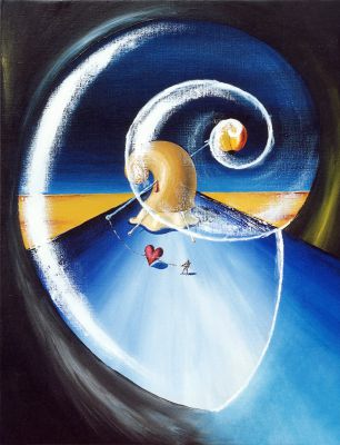 Der Introvertierte (Öl auf Leinwand, 30 x 40 cm 1990)